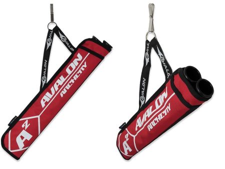 Avalon TARGET QUIVERS A² RED - 2 TUBES - WITH HOOK - AMBIDEXTER