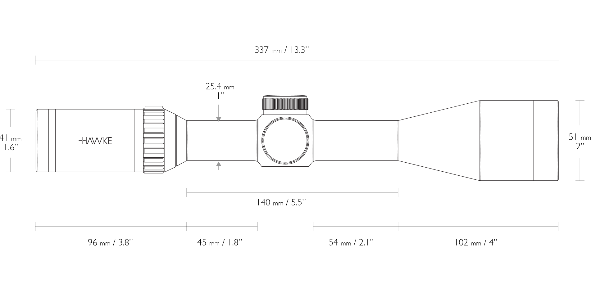 Hawke Vantage SF 3-12x44 Half Mil Dot Reticle