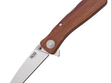 SOG TWITCH II DROP POINT WOOD HANDLE