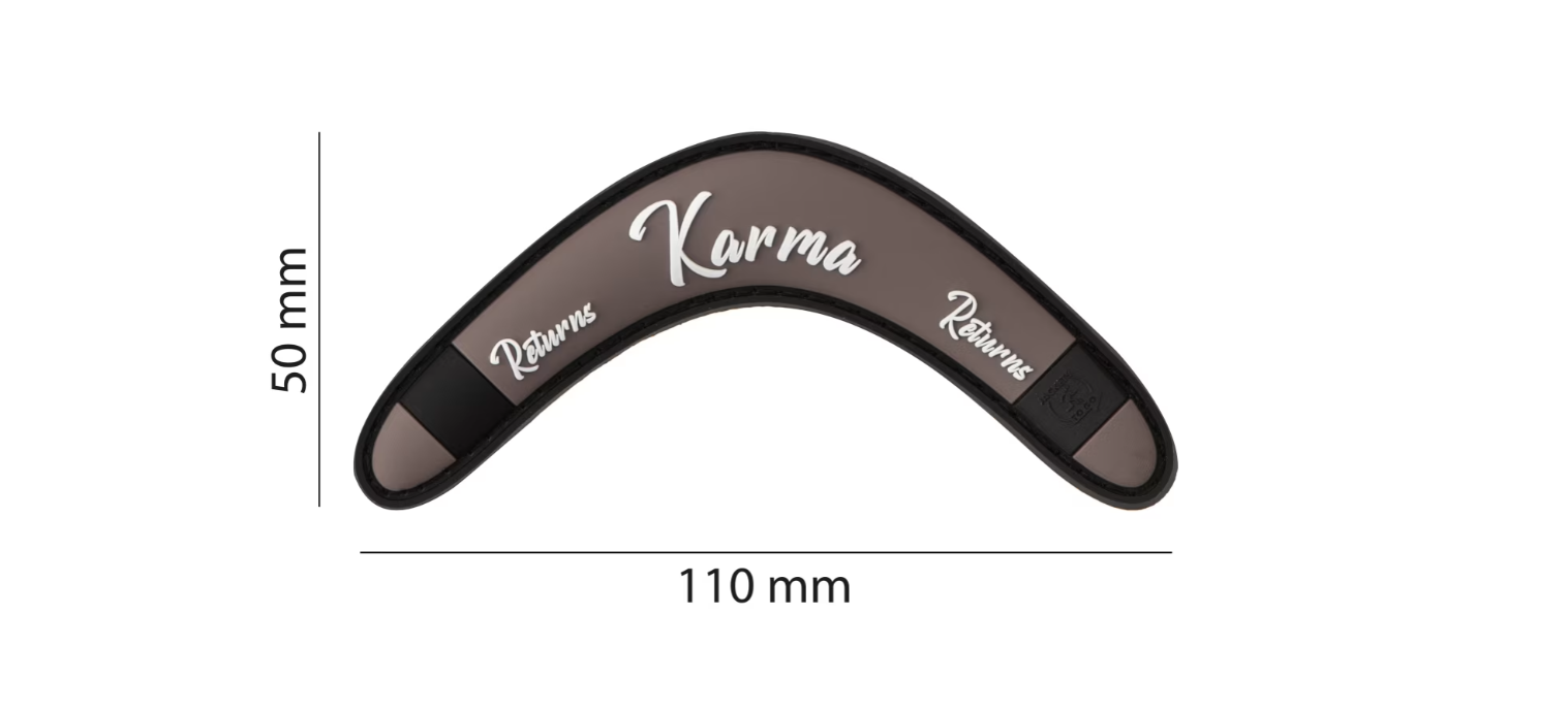 JTG Karma Returns Patch gumena oznaka BROWN