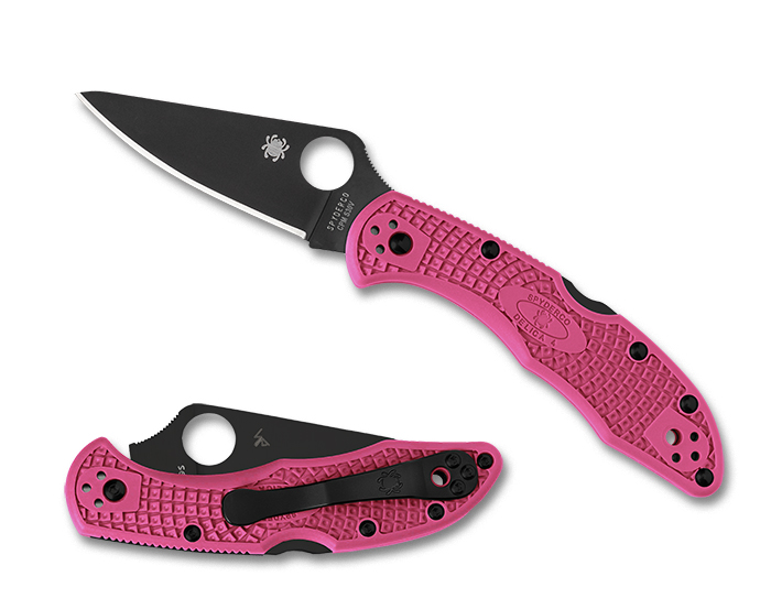 Spyderco Delica4 PINK Lightweight CPMS30V Black Blade Preklopni nož