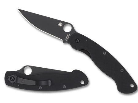 Spyderco Military Plain Edge Black Blade Preklopni nož