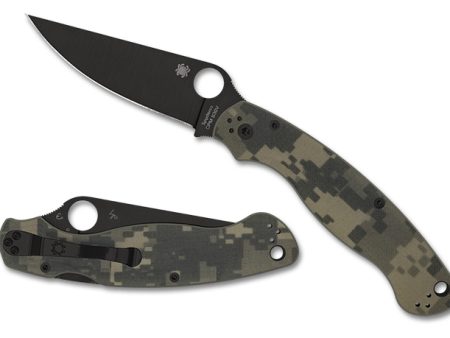 Spyderco Military2 Camo Plain Edge Black Blade Preklopni nož