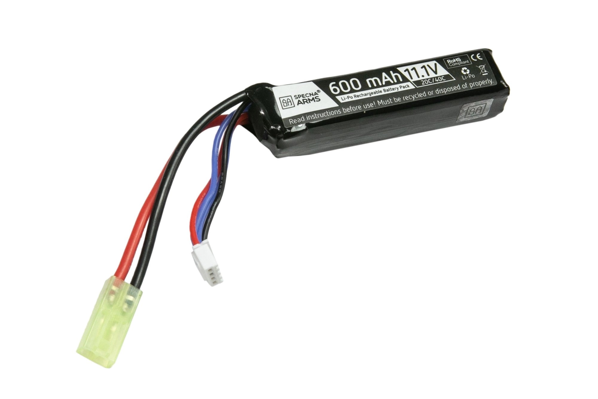 LiPo 11.1V 600mAh 20/40C PDW Tamiya mini Baterija