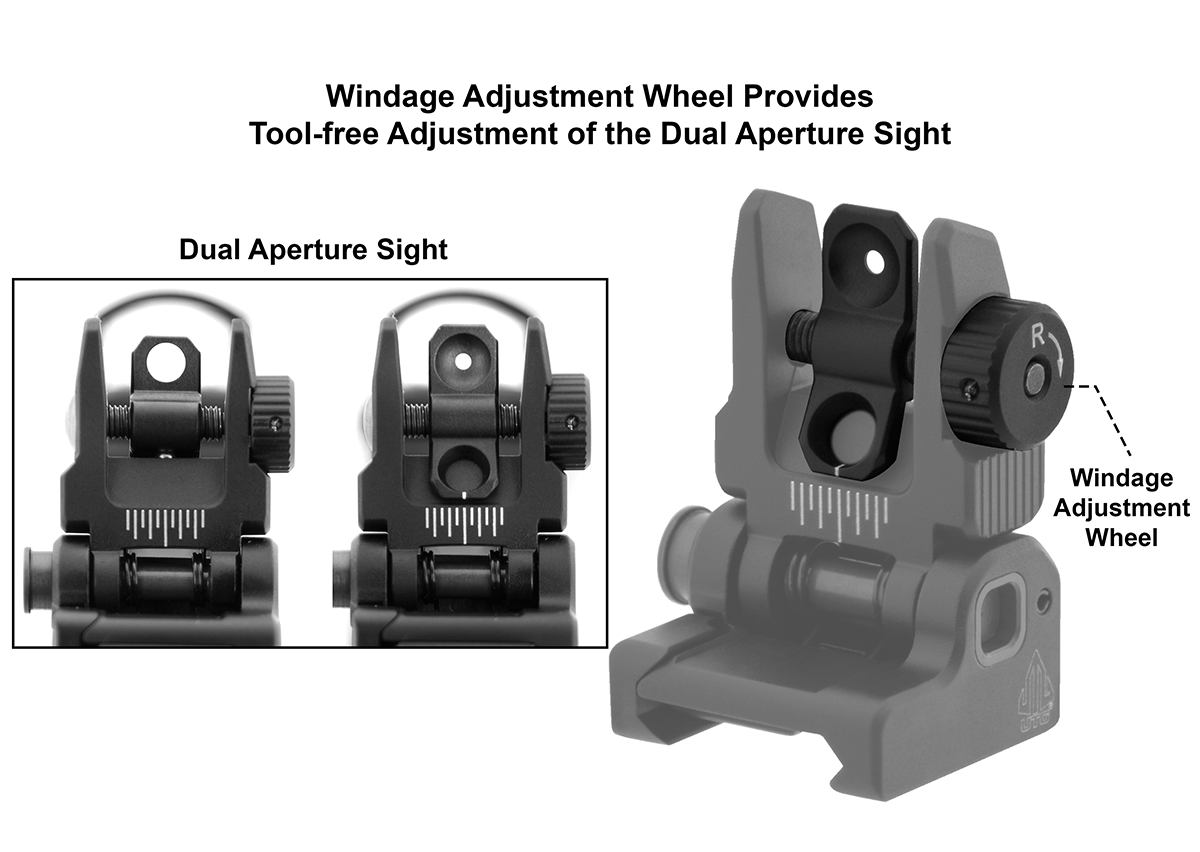 Leapers UTG ACCU-SYNC Flip-Up Rear Sight