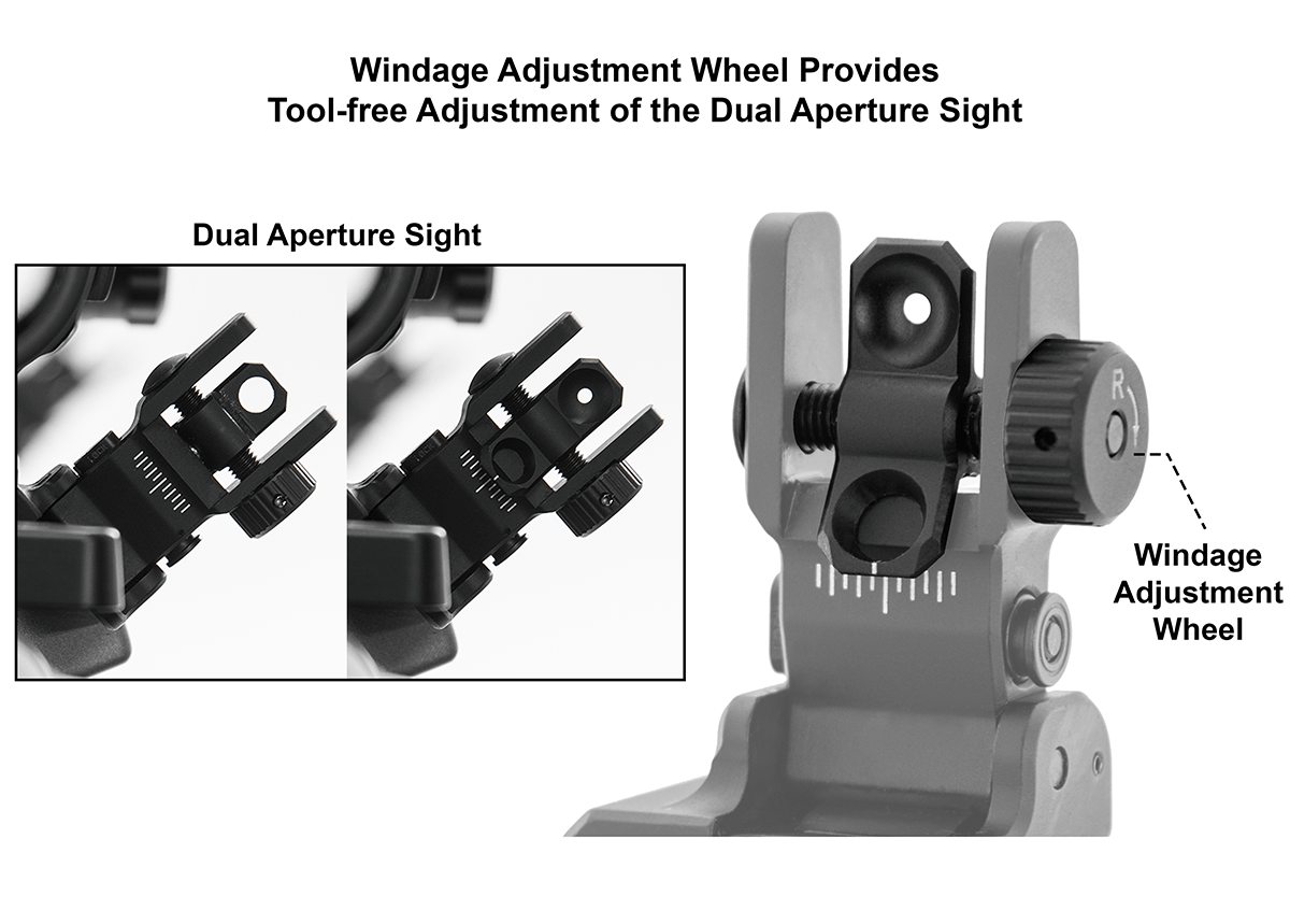 Leapers UTG ACCU-SYNC 45 DEGREE Rear Sight