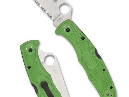 Spyderco Pacific Salt 2 LC200N Spyder Green Zeleni Lightweight Preklopni nož