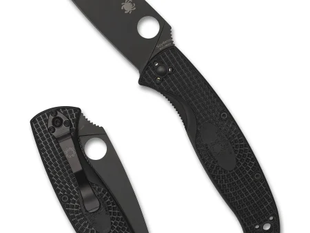Spyderco Resilience Plain Black Blade Crna Oštrica Preklopni nož