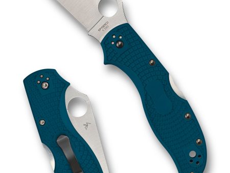 Spyderco Strech 2 Plain K390 Blue Plavi Lightweight Preklopni nož