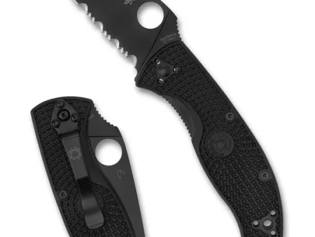 Spyderco Tenacious Combination Black Blade Crna Oštrica Lightweight Preklopni nož