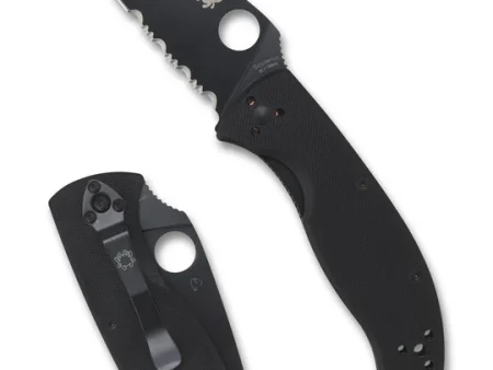 Spyderco Tenacious Combination G10 Black Blade Crna Oštrica Preklopni nož