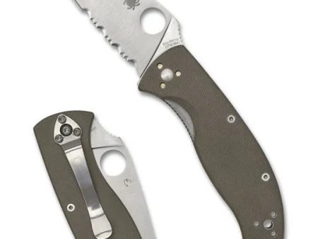 Spyderco Tenacious Plain Serrated Nazubljen CPM M4 Brown Smeđi G10 Preklopni nož