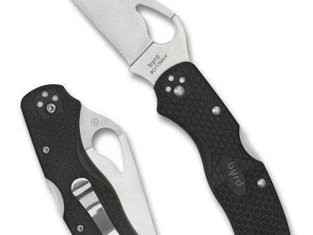Spyderco Byrd Harrier 2 Black Crni Lightweight Plain Edge Preklopni Nož