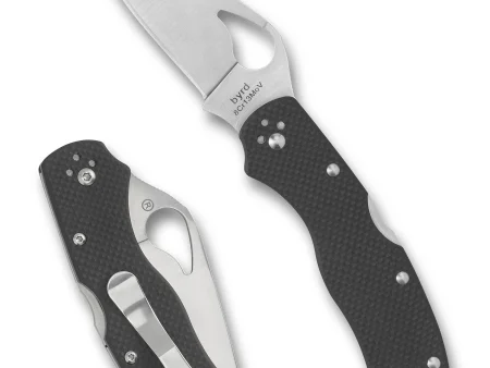 Spyderco Byrd Harrier 2 Black Crni G-10 Plain Edge Preklopni Nož