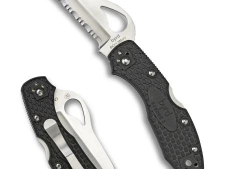 Spyderco Byrd Meadowlark2 Rescue Black Crni Lightweight Spyder Edge Preklopni Nož