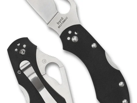 Spyderco Byrd Robin2 Black Crni G-10 Plain Edge Preklopni Nož