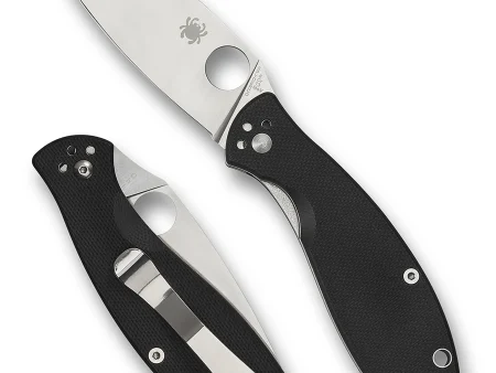Spyderco Astute Black Crni G-10 PlainEdge Preklopni Nož