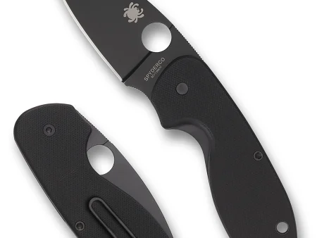 Spyderco Efficient Black Crni G-10 BlackBlade Plain Edge Preklopni Nož