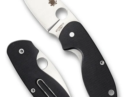 Spyderco Efficient Black Crni G-10 PlainEdge Preklopni Nož