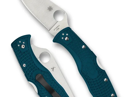 Spyderco Endela Blue Plavi Lightweight K390 PlainEdge Preklopni Nož