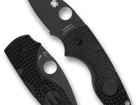 Spyderco Lil’ Native Black Crni Lightweight BlackBlade Plain Edge Preklopni Nož