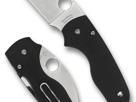 Spyderco Lil' Native Black Crni G-10 Wharncliffe S30V Plain Edge Preklopni Nož