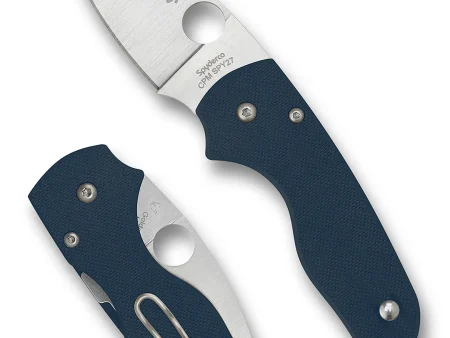 Spyderco Lil’ Native Cobalt Blue Plavi G-10 CPM SPY27 PlainEdge Preklopni Nož