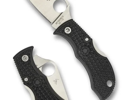 Spyderco Manbug Black Crni Lightweight Plain Edge Preklopni Nož