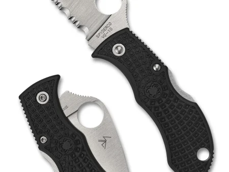 Spyderco Manbug Black Crni Leaf Spyder Edge Preklopni Nož
