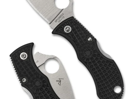 Spyderco Manbug Black Crni Leaf PlainEdge Preklopni Nož