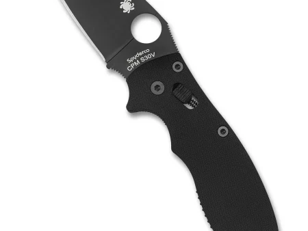 Spyderco Manix 2 Black Crni G10 BlackBlade PlainEdge Preklopni Nož