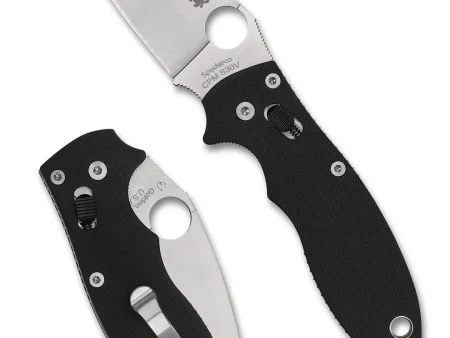 Spyderco Manix 2 Black Crni G10 PlainEdge Preklopni Nož