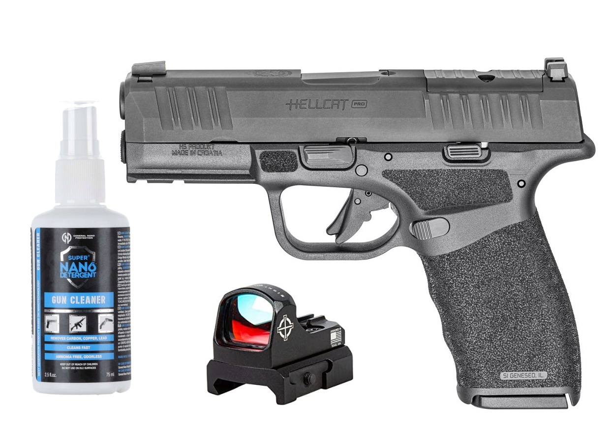SET HS Hellcat Pro OSP 9x19mm, Sightmark Mini Shot A-Spec M3 Micro Reflex Sight i GNP Gun Cleaner 75ml